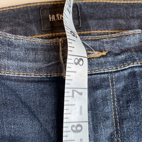 Hudson Skinny Ankle Jeans Krista Womens Size 30 Dark Wash Raw Hem Bloke Designer - Picture 11 of 12
